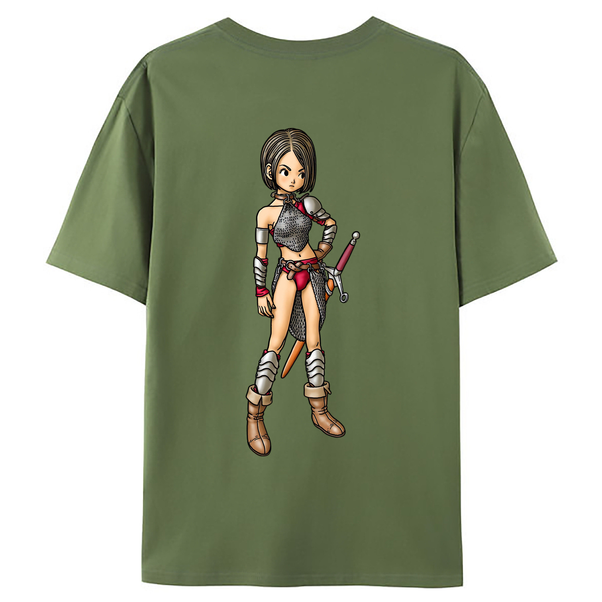 （画像用） ドラゴンクエスト Doragon Kuesuto Dragon Quest 綿100％ メンズ半袖Tシャツ（バックプリント） 通気性